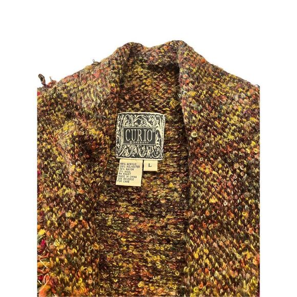 Vintage Curio cardigan sweater sz Large - Picture 3 of 4